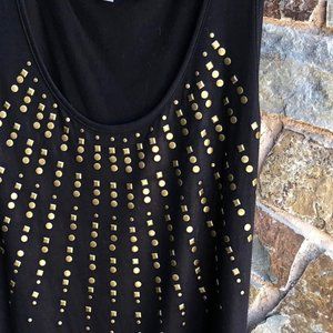 *NWOT* Gold Studded Sunburst Tank Top XL